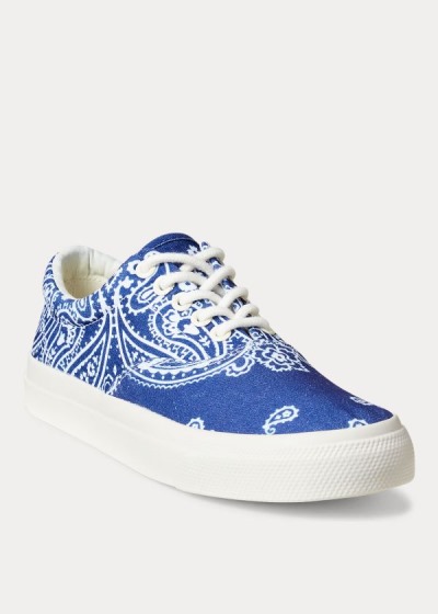 Polo Ralph Lauren Bryn Lærred Printed Sneakers Dame Danmark (LXKPE0912)